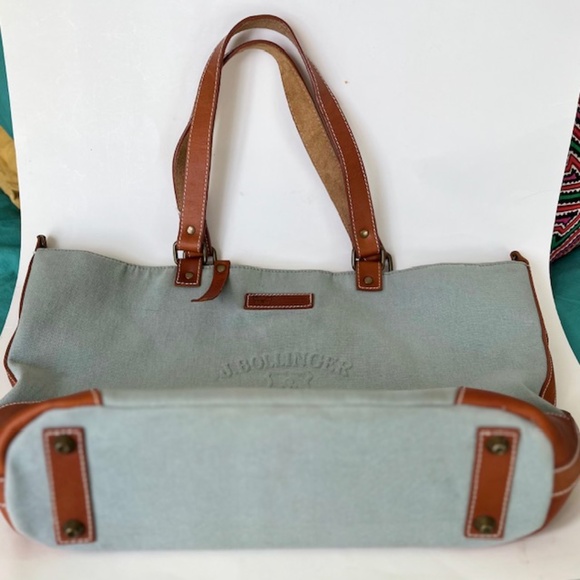 Le Papillon " Be The Change" Large Grey Canvas Tote - Picture 4 of 8